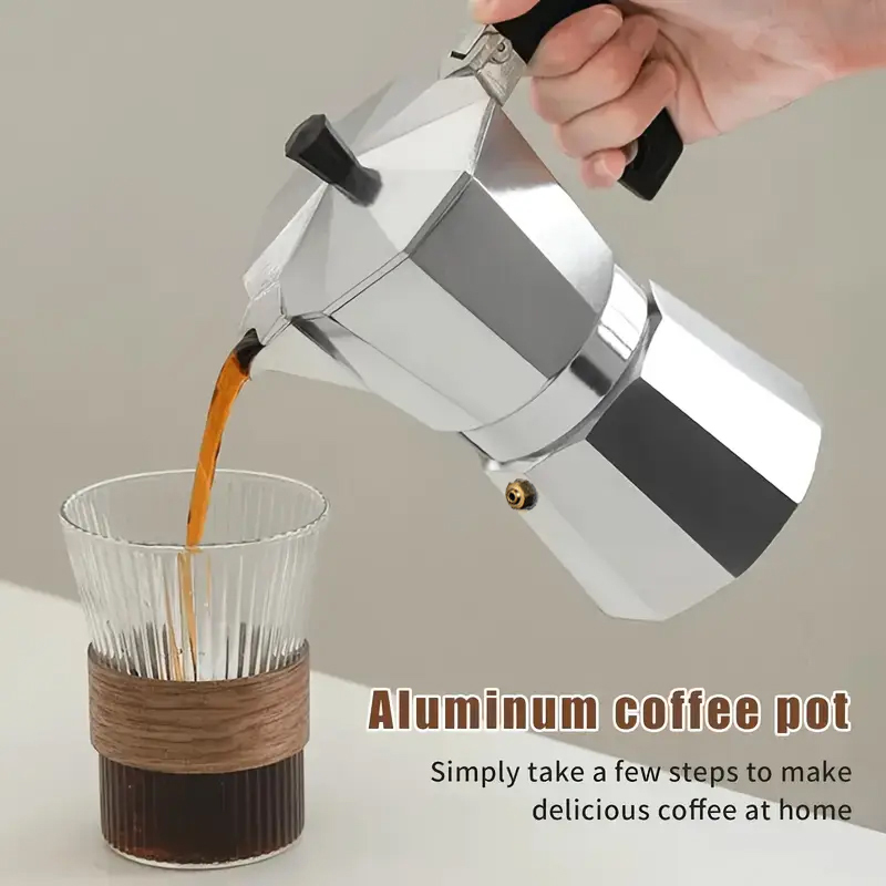 Coffee Equipment Brands - Cafetera Moka Clásica de Aluminio de