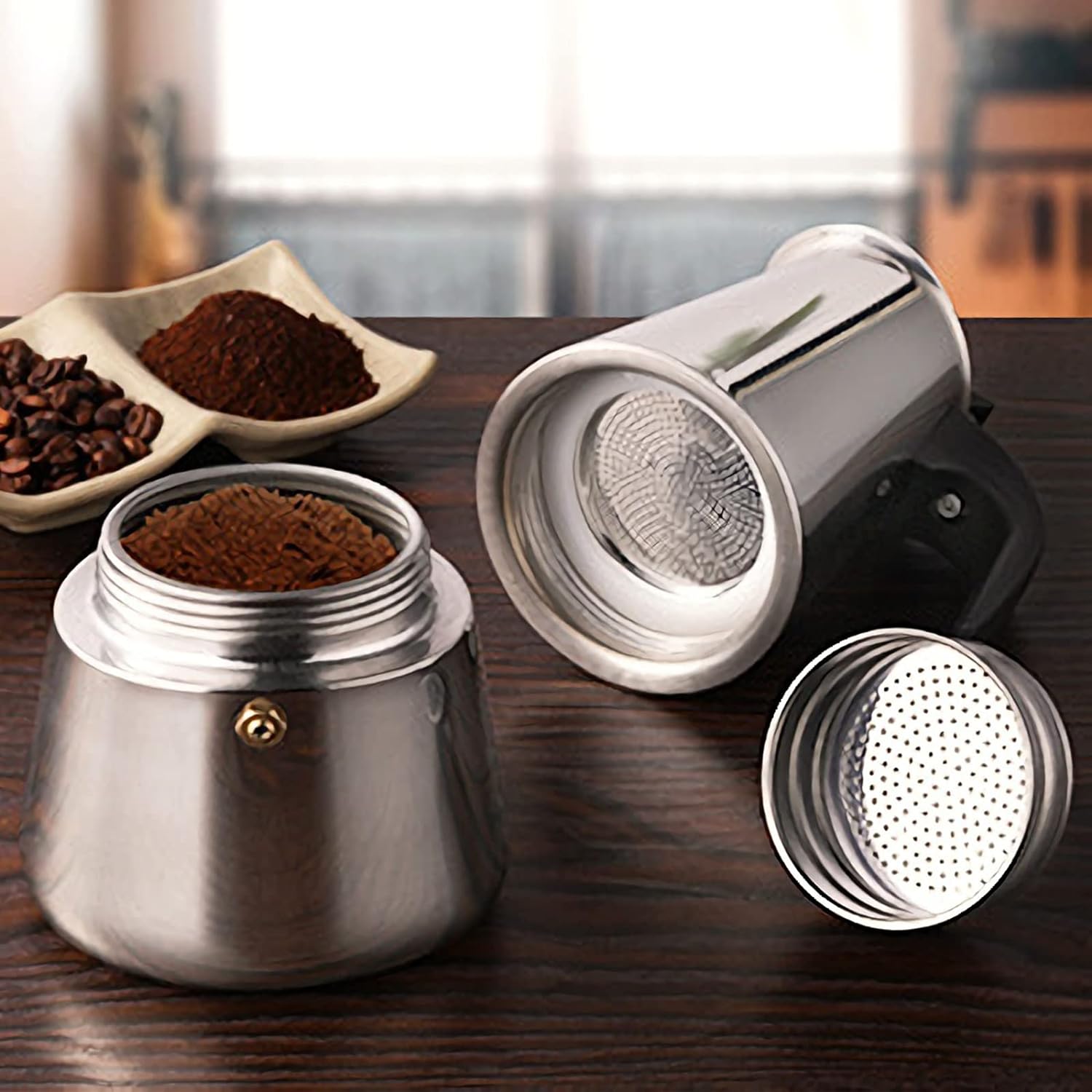 4/6/9 tazas Moka Pot Caffe Taz - Coffee Equipment Brands reseña y precio